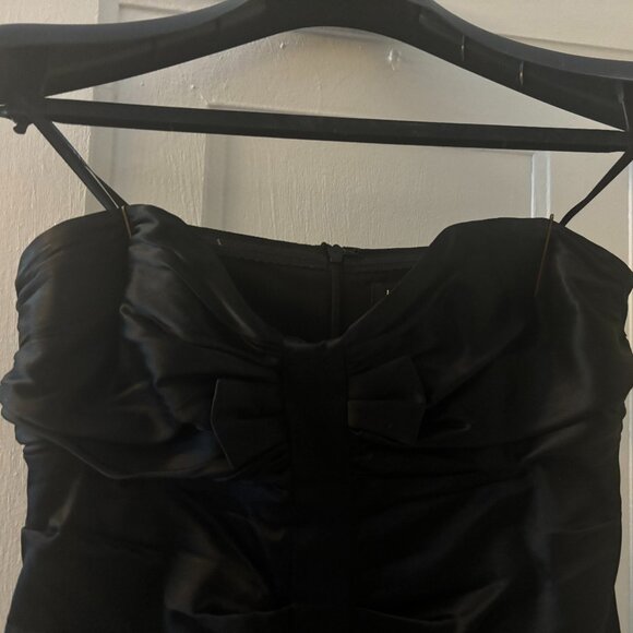 Vintage Strapless Black Silk Nicole Miller LBD - Picture 2 of 5